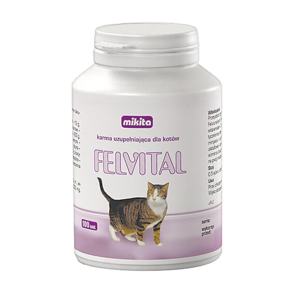 Mikita Felvital, karma uzupełniająca dla kotów, tabletki, 100 szt.
