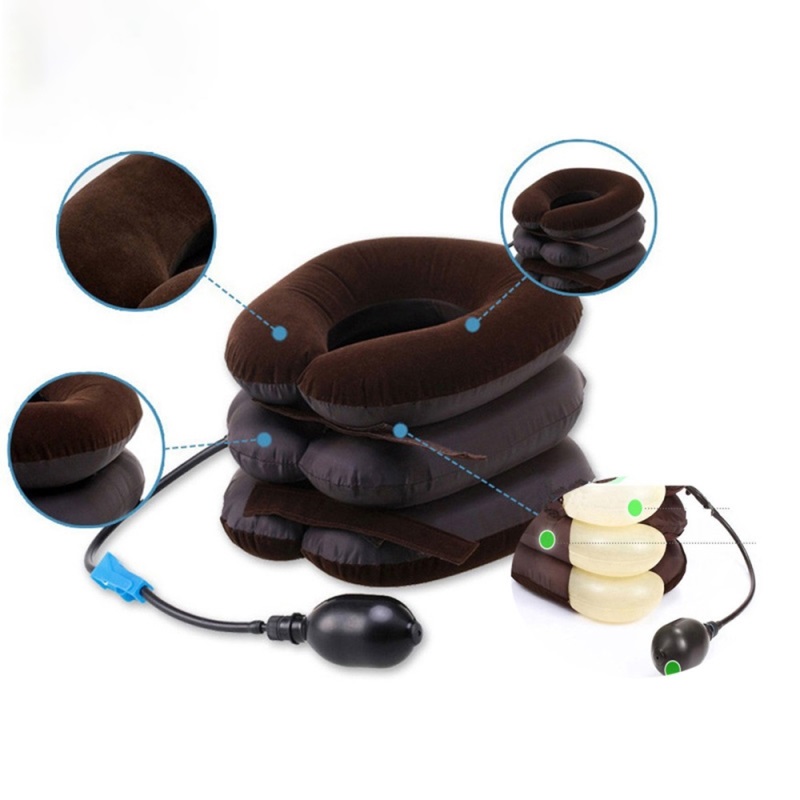Przenośny powietrzny stabilizator szyi, ból głowy, ból pleców i ramion, urządzenie do trakcji odcinka szyjnego, komfortowy masaż szyi i relaks