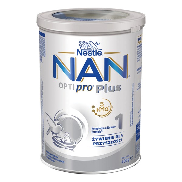 Nestle Nan Optipro Plus 1, 5 HMO, mleko początkowe dla niemowląt od urodzenia, 400 g