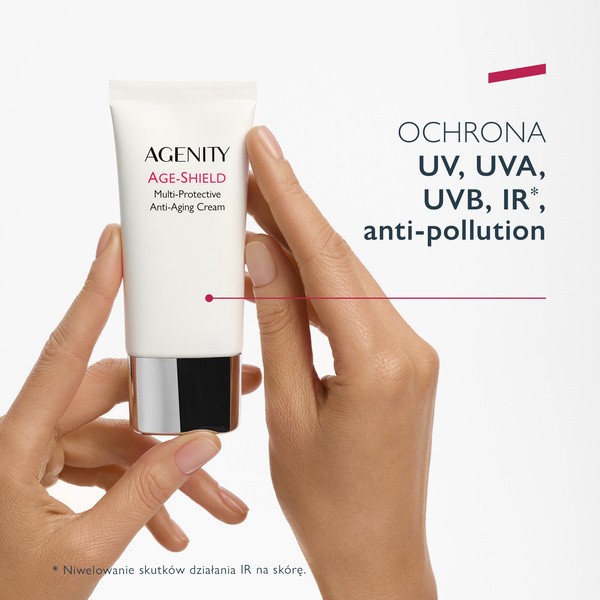 Agenity Age-Shield, multi-ochronny krem przeciwstarzeniowy SPF 50+, 50 ml