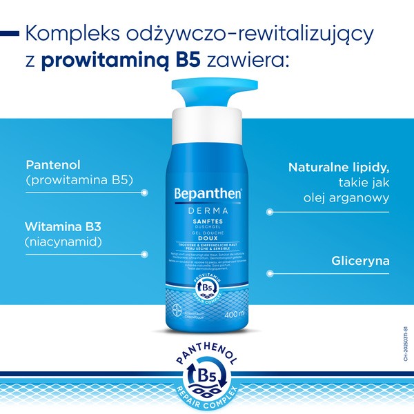 Bepanthen Derma, żel do mycia ciała, 400 ml