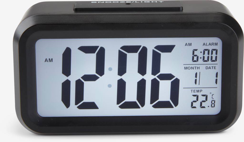 SVEN vækkeur med SVEN-funktion B14xL5cm