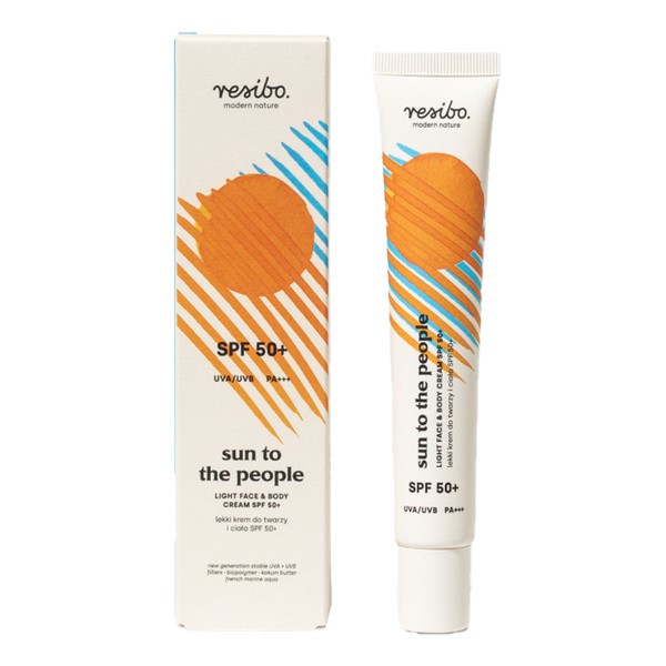 Resibo Sun to the People, lekki krem do twarzy i ciała SPF 50+, 50 ml