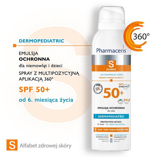Pharmaceris S, emulsja ochronna dla niemowląt i dzieci SPF50+, 150 ml