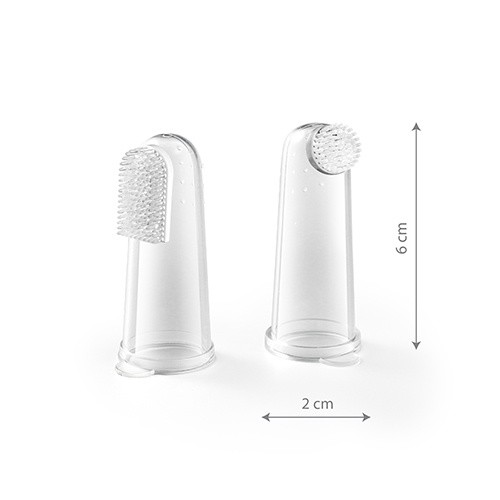 BabyOno, szczoteczki do zębów dla niemowląt, na palec, 2 szt.