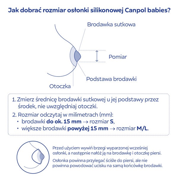 Canpol Easy Start, silikonowe osłonki na piersi, rozmiar S, 2 szt.