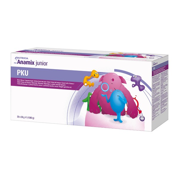 PKU Anamix Junior, smak owoców leśnych, proszek, 30 x 36 g