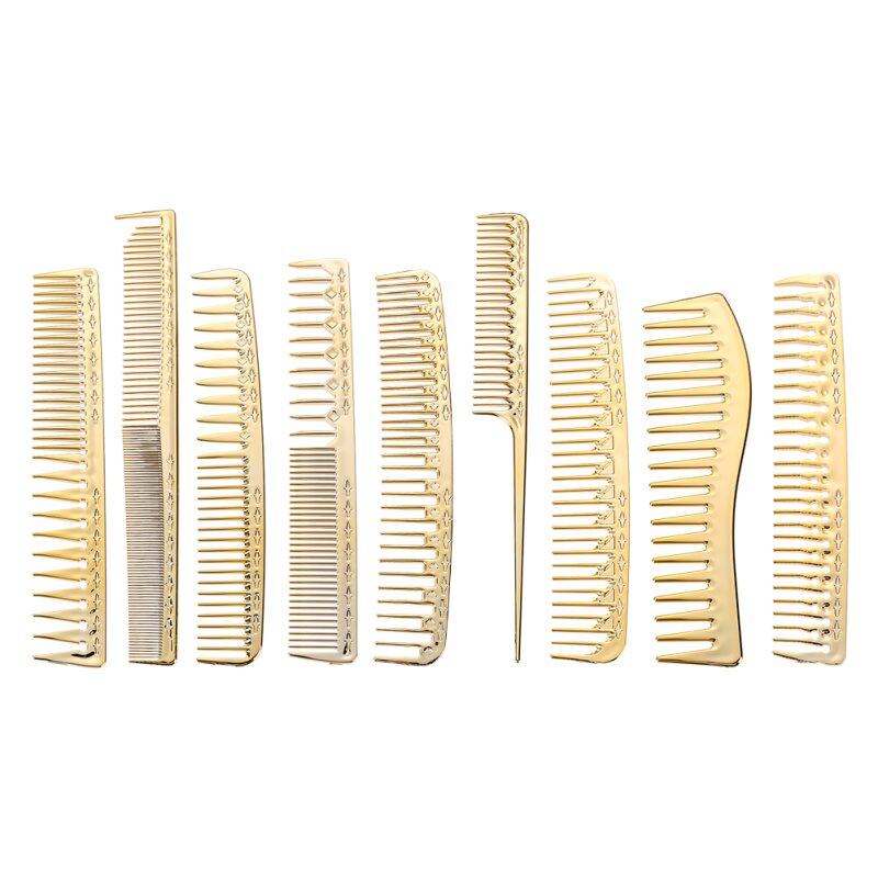 1pc Electroplated Hair Comb Professional Hairdressing Combs Hair Cutting Dying Hair Brush Barber Tools Salon Accessaries