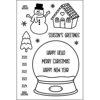 snowglobe2stamp Clear Stamp Set of 19