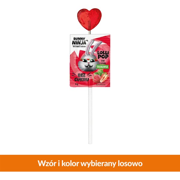 Bunny Ninja, lizak owocowy, 6 g