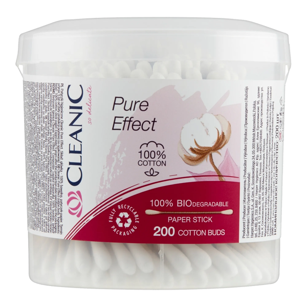 Cleanic Pure Effect, patyczki higieniczne, 200 szt.
