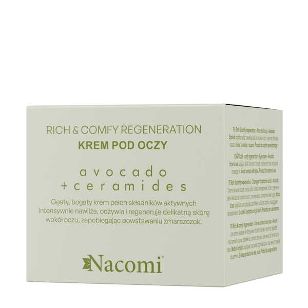 Nacomi Rich&Comfy Regeneration, krem pod oczy Avocado, 15 ml