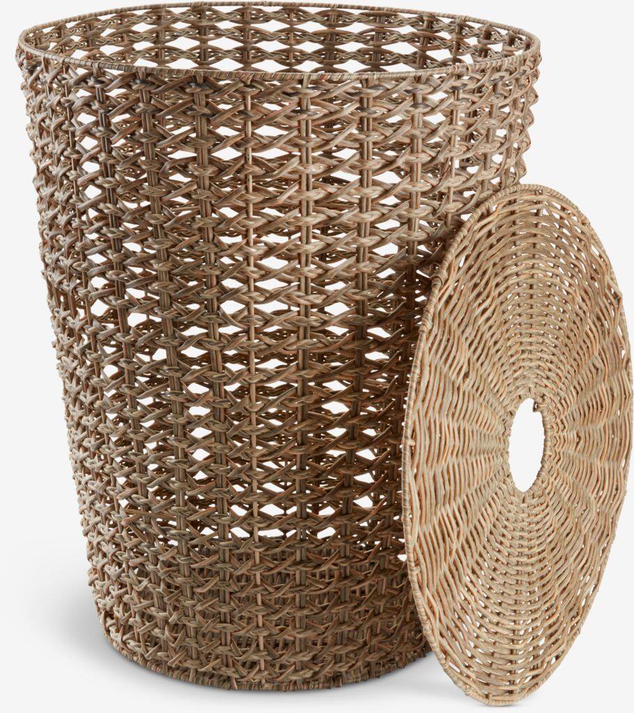 CURT vasketøjskurv Ø40xH55cm med låg