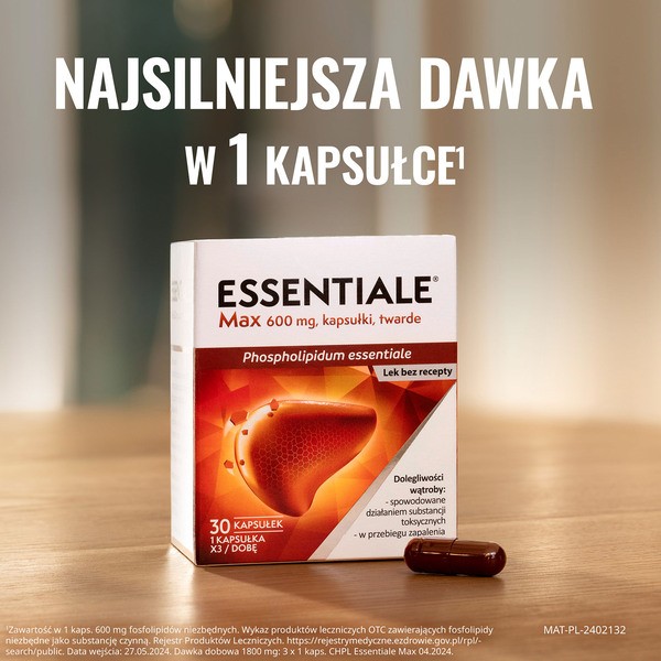 Essentiale Max, 600 mg, kapsułki, 30 szt.