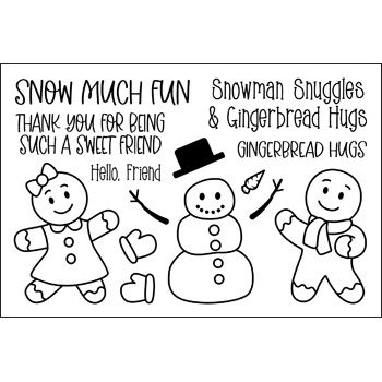 Gingerbread Snow Fun Clear Stamp Set
