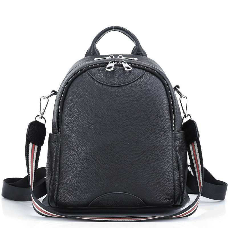 Myk ryggsekk i kuskinn, hverdagsryggsekk for kvinner, stor kapasitet, multifunksjonell tyverisikret skulderveske for kvinner