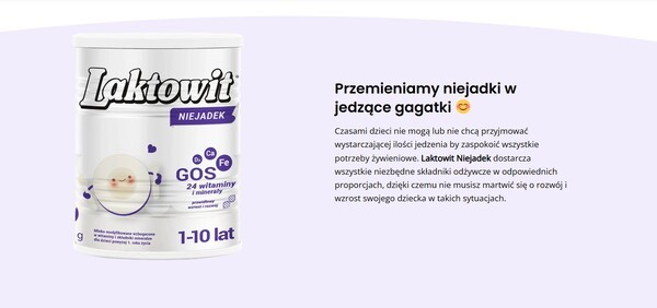 Laktowit Niejadek, produkt na bazie mleka dla dzieci powyżej 1. roku życia, 400 g