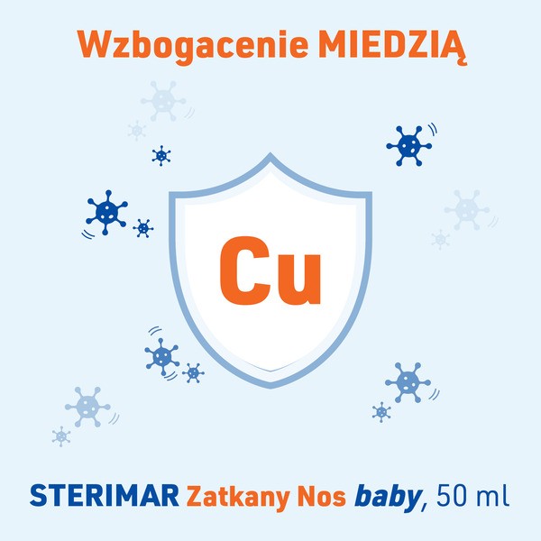 Sterimar Zatkany Nos Baby, hipertoniczny spray do nosa dla niemowląt, 50 ml