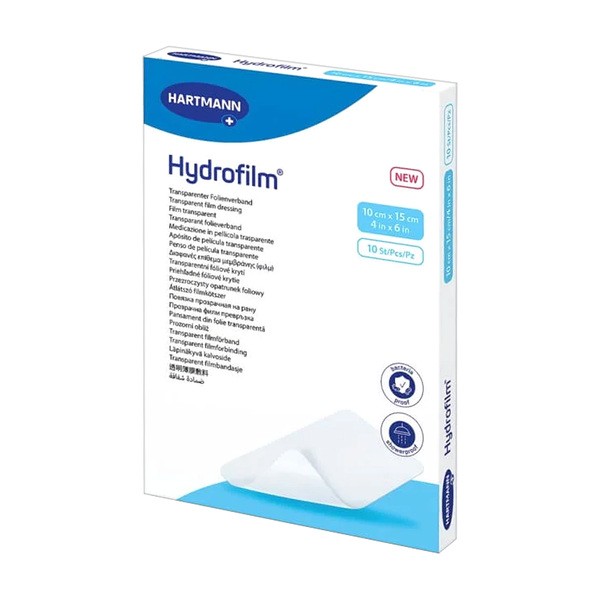 Hydrofilm, przezroczysty opatrunek foliowy, jałowy, 10 cm x 15 cm, 10 szt.