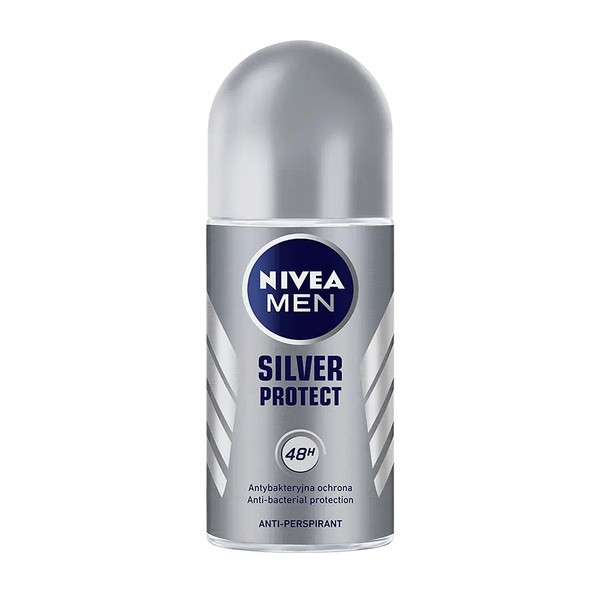 Nivea Men Silver Protect, antybakteryjny antyperspirant, roll-on, 50 ml