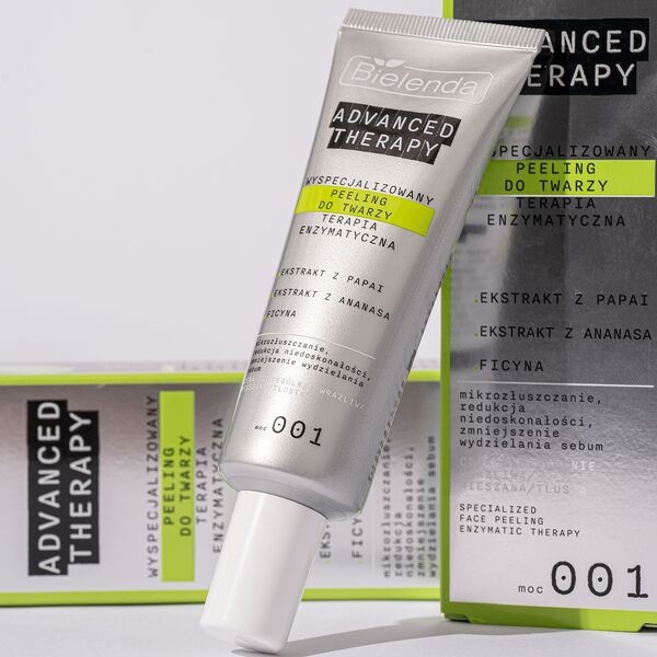 Bielenda Advanced Therapy, wyspecjalizowany peeling do twarzy, terapia enzymatyczna, 30 ml