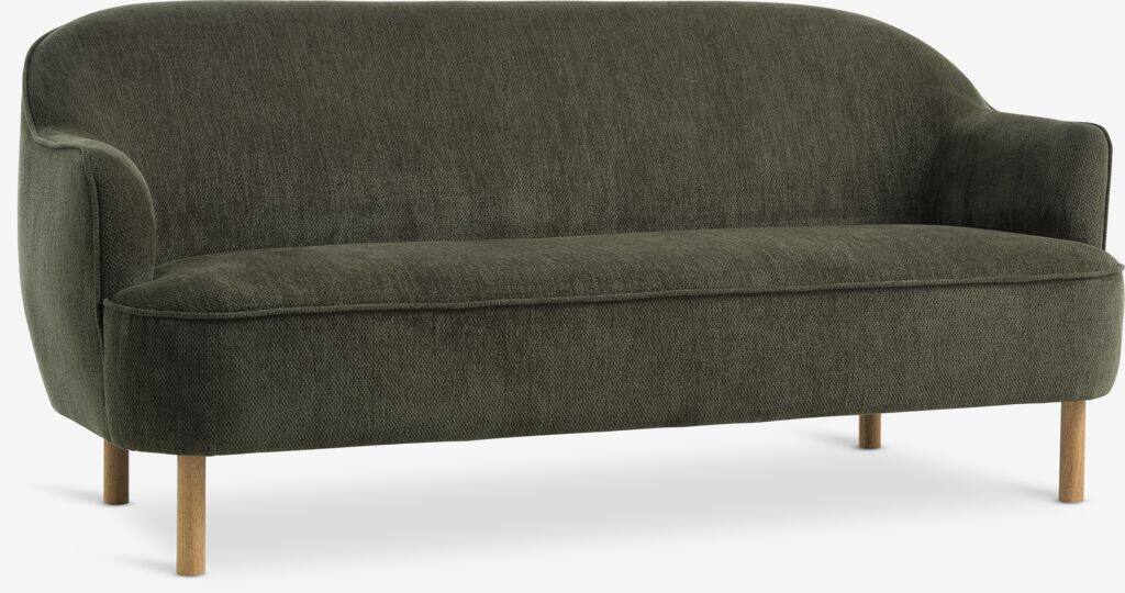 BREDAL BREDAL 2,5-personers sofa i olivengrøn/eg