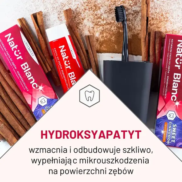 Sylveco Natur Blanc Sweet Cinnamon, pasta do zębów remineralizująca, 100 ml