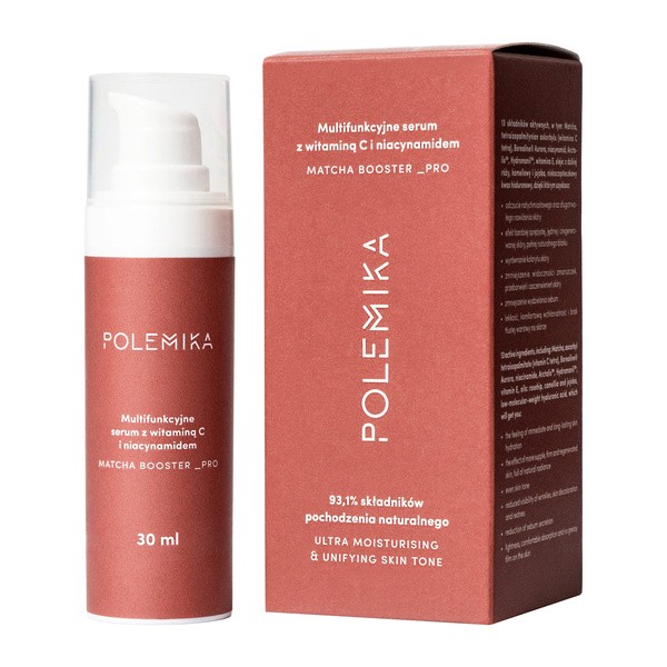Polemika Matcha Booster Pro, serum multifunkcyjne z witaminą C i niacynamidem, 30 ml
