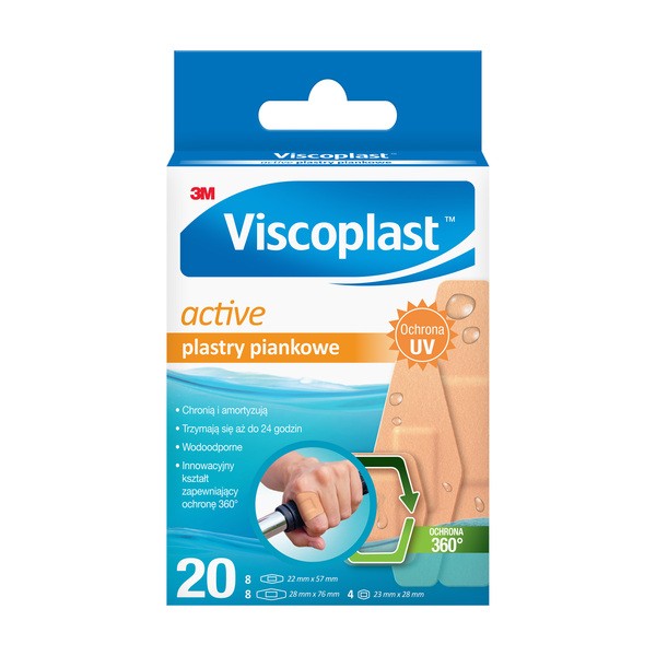 Viscoplast Active, plastry piankowe, 20 szt.