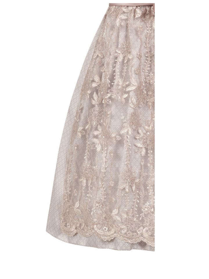 Nübler Dirndl Midi Tessa in Taupe günstig kaufen