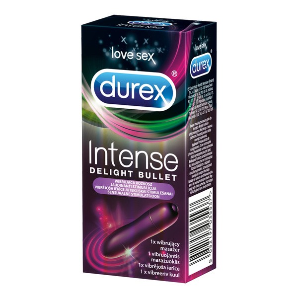 Durex Intense Delight Bullet, masażer-wibrator, wodoodporny, 1 szt.