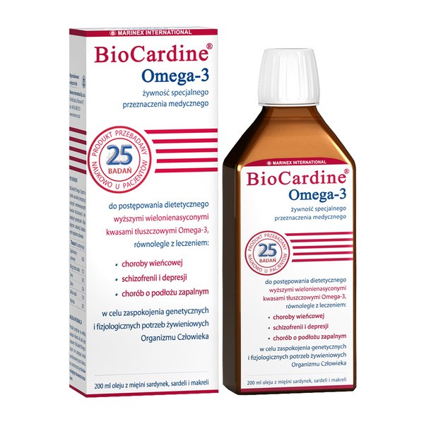 BioCardine Omega-3, olej, 200 ml