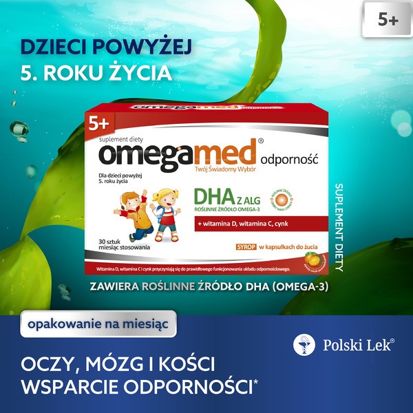 Omegamed Odporność 5+, syrop w kapsułkach do żucia, 30 szt.