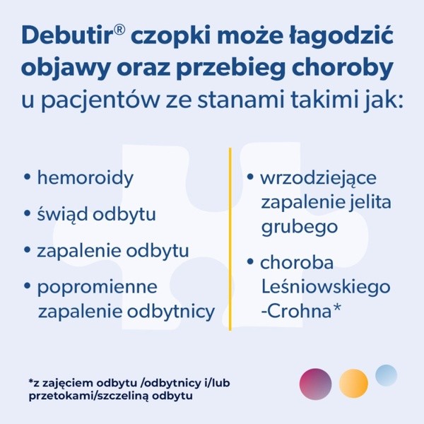 Debutir, czopki doodbytnicze, 10 szt.