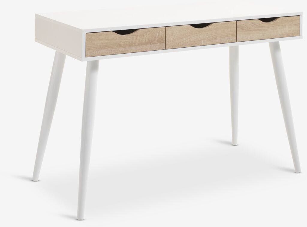 PLOVSVAD skrivebord 50x110 lys eg/hvid