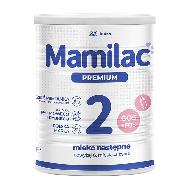 Mamilac Premium 2, mleko następne powyżej 6. miesiąca życia, 400 g