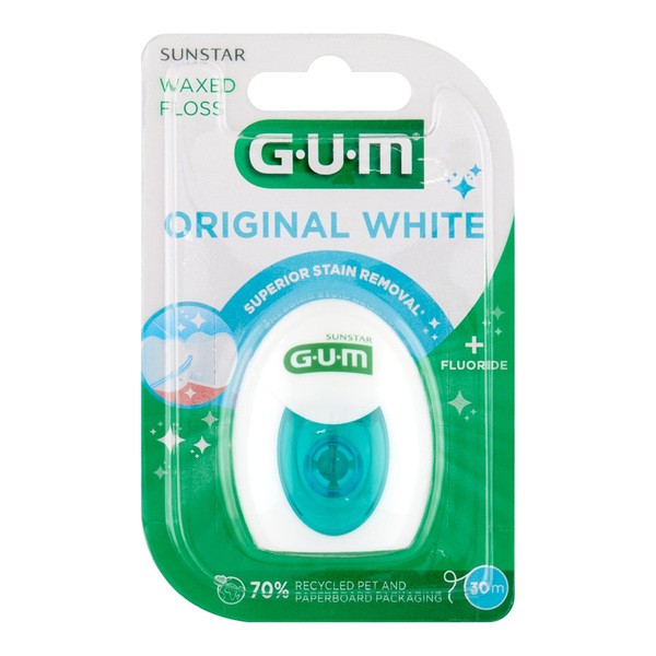 Gum Original White, nić dentystyczna, 30 m, 1 szt.
