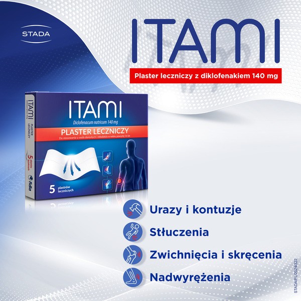 Itami, 140 mg, plastry lecznicze, 5 szt.