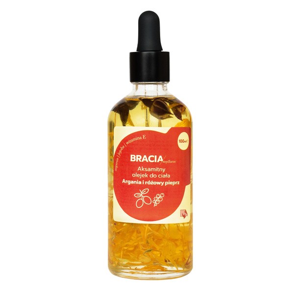 Zestaw Bracia Mydlarze, Tamte noce 18:30, perfumy w olejku, 10 ml + aksamitny olejek do ciała, Argania i różowy pieprz, 100 ml