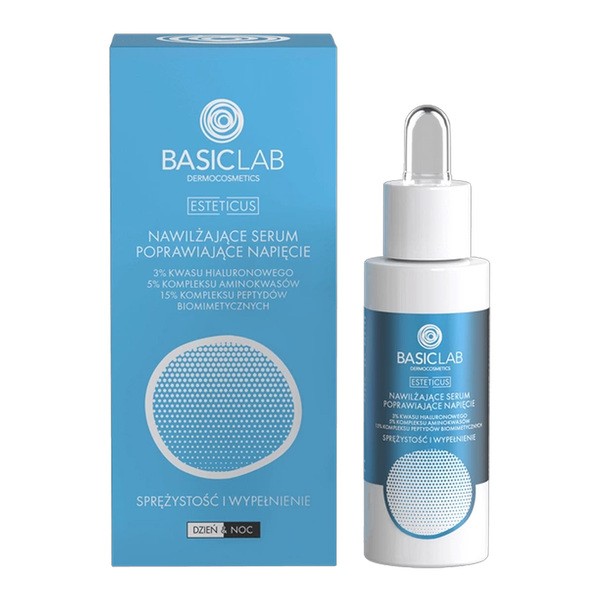 BasicLab Esteticus Dermocosmetics, nawilżające serum poprawiające napięcie, 30 ml