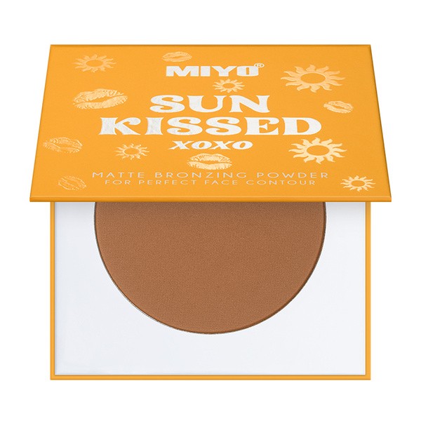 MIYO Sun Kissed Powder, matowy puder brązujący, 01 Warm Bronze, 10 g
