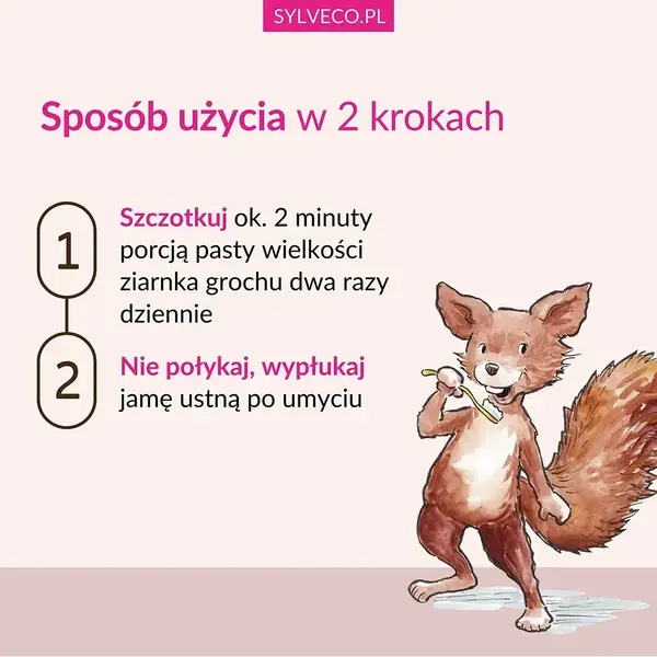 Sylveco dla dzieci 3+, pasta do zębów bez fluoru, 75 ml