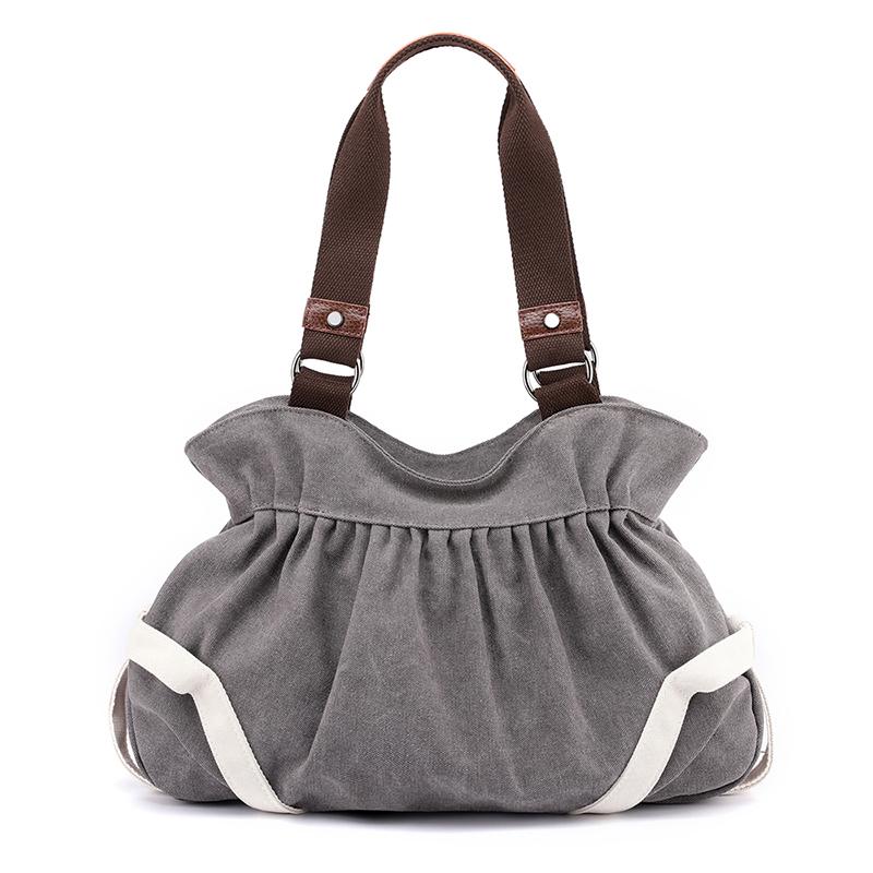 2020 kjent merkevare Stor lomme uformell skulderveske DAMEveske skulderveske solid bærbar lerretsvesker med stor kapasitet til DAMER