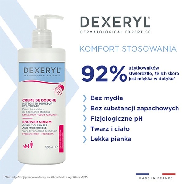 Dexeryl Shower, krem pod prysznic, 500 ml
