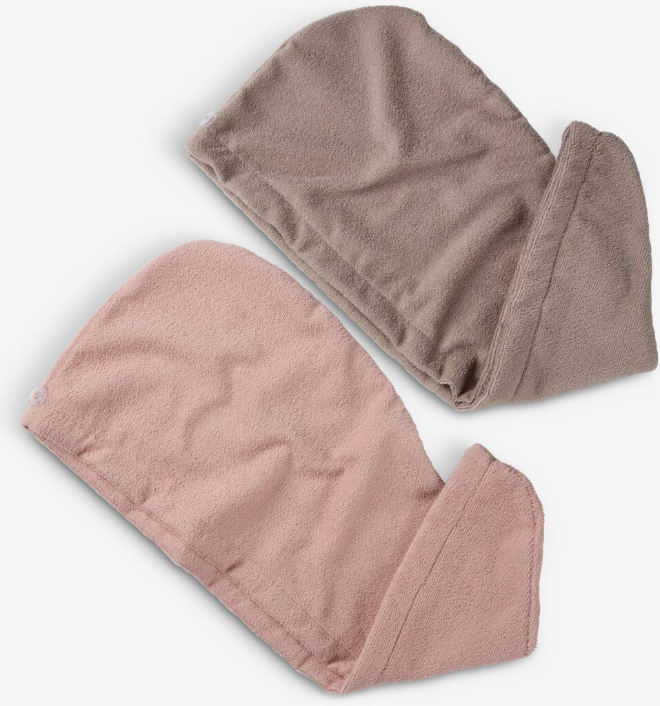 TUNADAL TUNADAL hårturban 2 stk. sand/lyserød