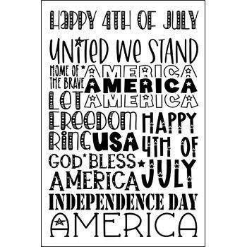 America Background Clear Stamps Set of 2