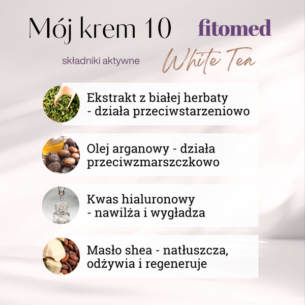 Fitomed Mój krem Nr 10, przeciwzmarszczkowy krem pod oczy Herbata Biała, 15 g