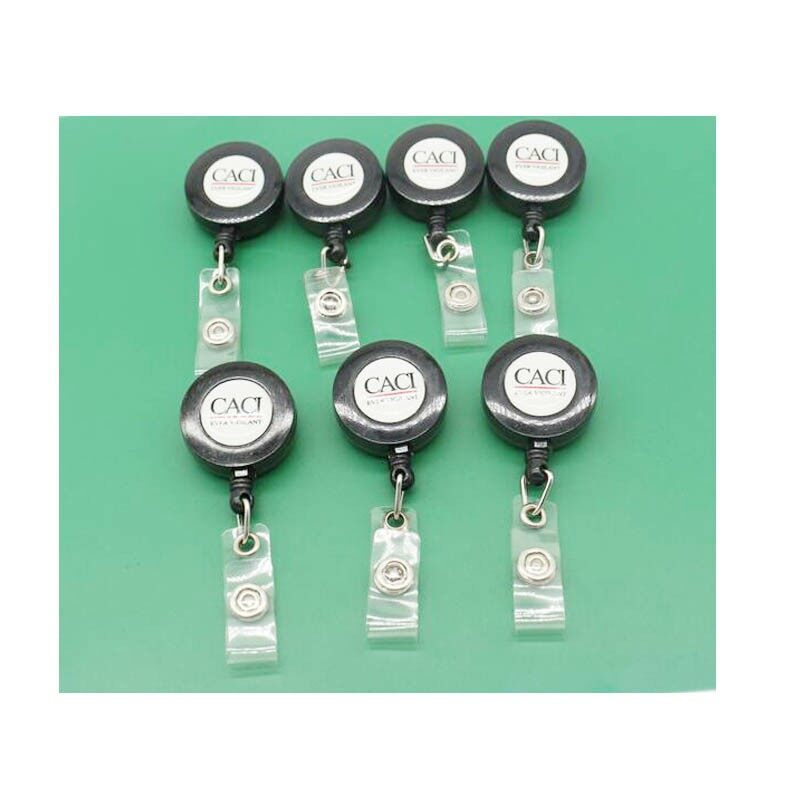 Retractable Yoyo ID Card Badge Holder with Epoxy Logo
