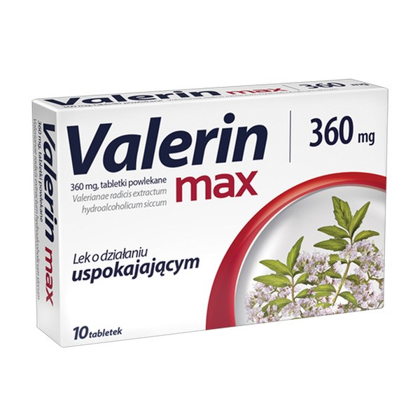Valerin max, 360 mg, tabletki powlekane, 10 szt.