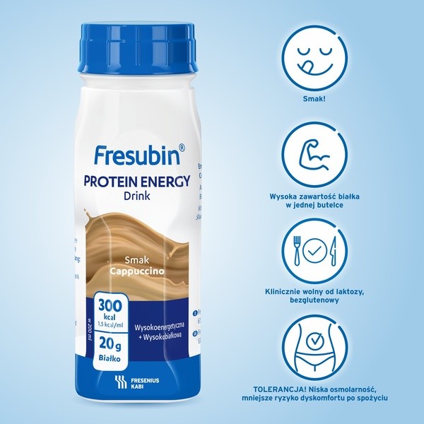 Fresubin Protein Energy Drink, płyn o smaku cappuccino, 4 x 200 ml